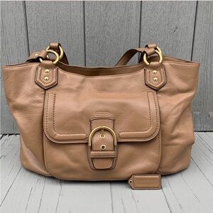 COACH F24961 Campbell Leather Belle Carryall Tote Bag